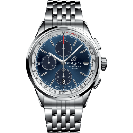 Premier Chronograph 42 Stainless Steel / Blue / Bracelet