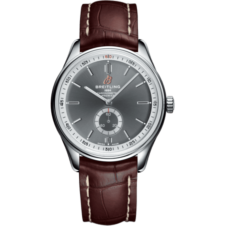 Premier Automatic 40 Stainless Steel / Anthracite / Croco Brown / Folding