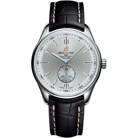 Premier Automatic 40 Stainless Steel / Silver / Croco Black / Tang