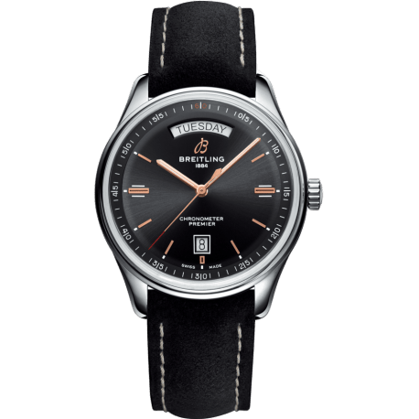Premier Automatic Day & Date 40 Stainless Steel / Black / Nubuck Black / Tang