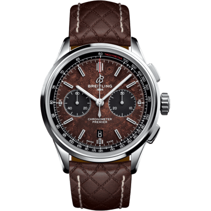 Premier B01 Chronograph 42 Bentley Centenary Stainless Steel / Wood / Calf / Pin