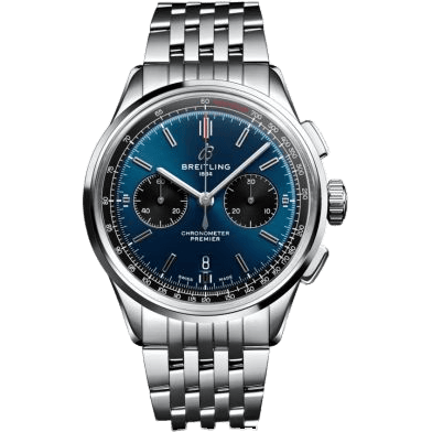 Premier B01 Chronograph 42 Stainless Steel / Blue / Bracelet