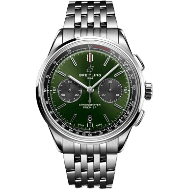 Premier B01 Chronograph 42 Stainless Steel / Green / Bracelet