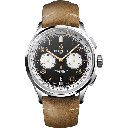 Premier B01 Chronograph 42 Stainless Steel / Norton Edition / Nubuck / Folding