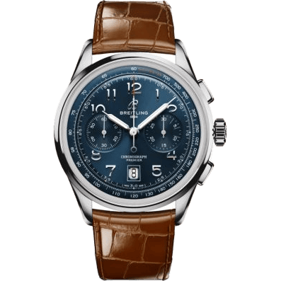 Premier B01 Chronograph 42 Stainless Steel / Blue / Alligator