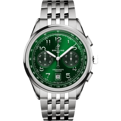 Premier B01 Chronograph 42 Stainless Steel / Green / Bracelet
