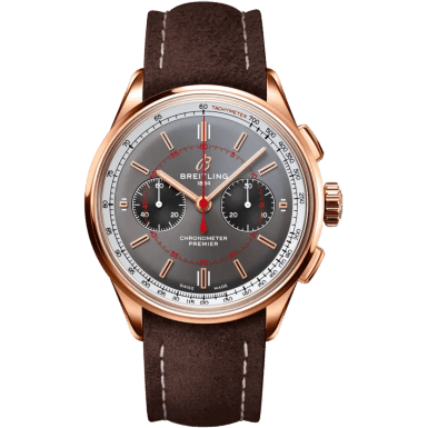 Premier B01 Chronograph 42 Red Gold / Grey / Nubuck / Wheels & Waves