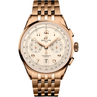 Premier B01 Chronograph 42 Red Gold / Cream / Bracelet
