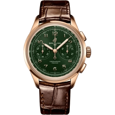 Premier Heritage B09 Chronograph 40 Red Gold / Green