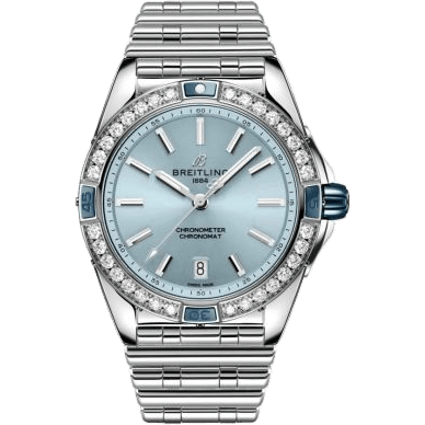 Super Chronomat 38 Stainless Steel / Ice Blue / Rouleaux