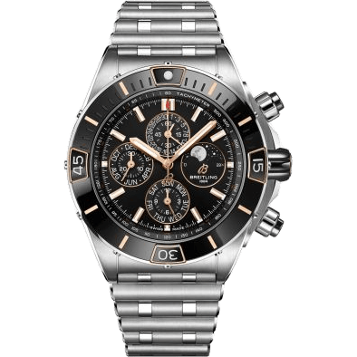 Super Chronomat 1461 Days 44 Stainless Steel / Black / Rouleaux