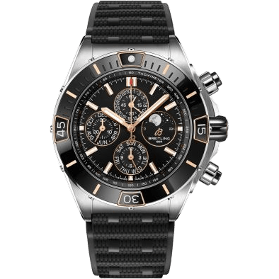 Super Chronomat 1461 Days 44 Stainless Steel / Black / Rubber Rouleaux