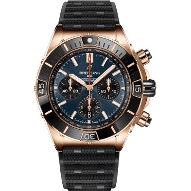 Super Chronomat B01 44 Red Gold / Blue / Rubber Rouleaux