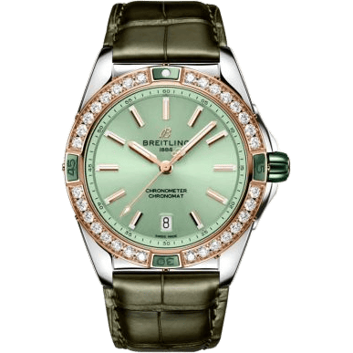 Super Chronomat 38 Stainless Steel - Red Gold / Pink / Alligator