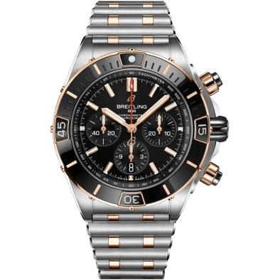 Super Chronomat B01 44 Stainless Steel - Red Gold / Black / Rouleaux