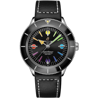 Superocean Heritage '57 Stainless Steel / Rainbow Boutique Limited Edition / Calf / Pin