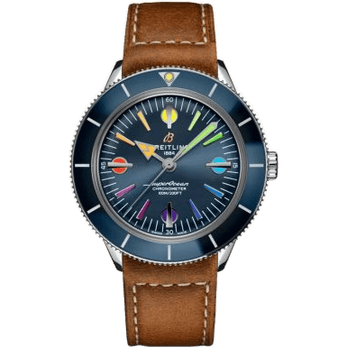 Superocean Heritage '57 Stainless Steel / Blue Rainbow / Calf / Folding