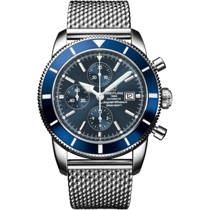 Superocean Heritage 46 Chronograph Stainless Steel / Blue / Blue / Milanese