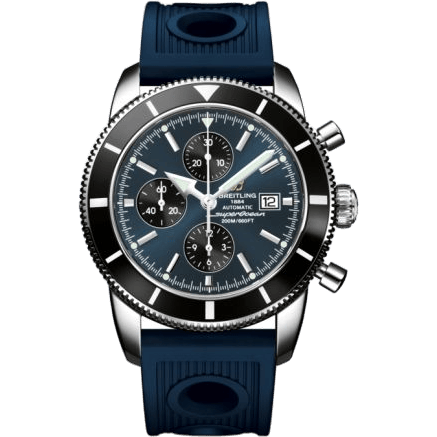 Superocean Heritage 46 Chronograph Stainless Steel / Black / Gun Blue / Rubber