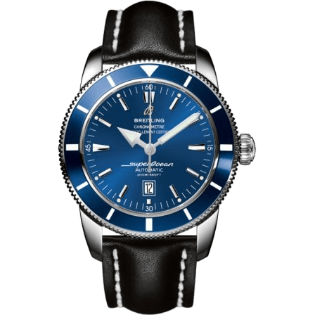 Superocean Heritage 46 Stainless Steel / Blue / Blue / Calf