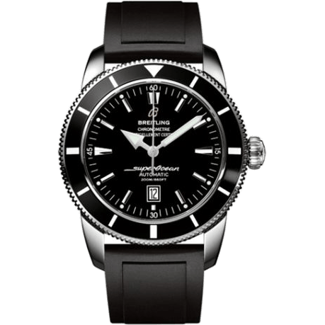 Superocean Heritage 46 Stainless Steel / Black / Black / Rubber