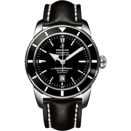 Superocean Heritage 46 Stainless Steel / Black / Black / Calf