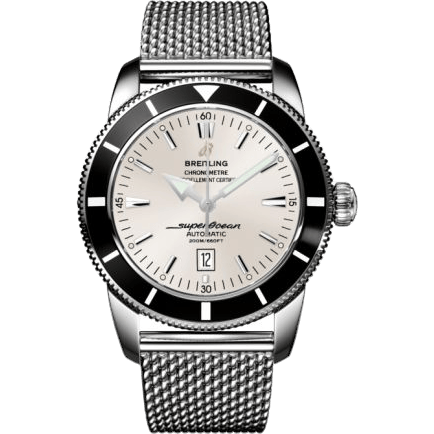 Superocean Heritage 46 Stainless Steel / Black / Stratus Silver / Milanese