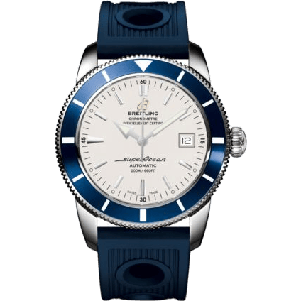 Superocean Heritage 42 Stainless Steel / Blue / Stratus Silver / Rubber
