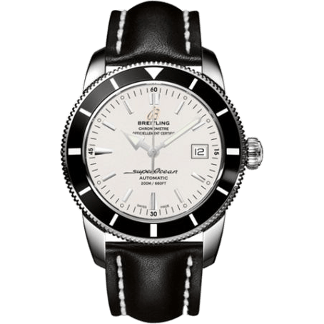 Superocean Heritage 42 Stainless Steel / Black / Stratus Silver / Calf