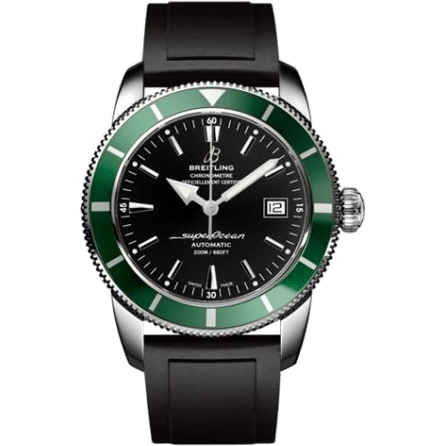 Superocean Heritage 42 Stainless Steel / Green / Volcano Black / Rubber