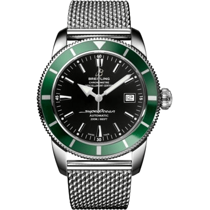 Superocean Heritage 42 Stainless Steel / Green / Volcano Black / Milanese