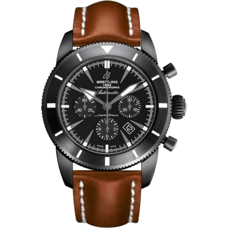 Superocean Heritage 46 Chronoworks Ceramic / Black / Calf