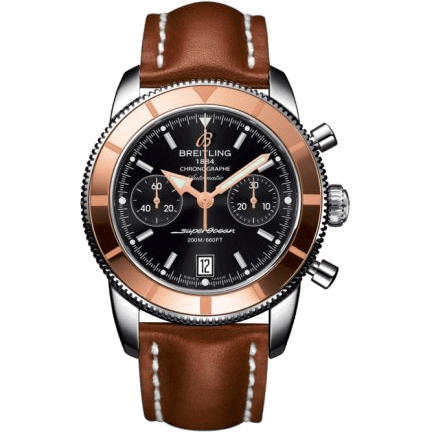 Superocean Heritage 44 Chronograph Stainless Steel / Red Gold / Black / Calf