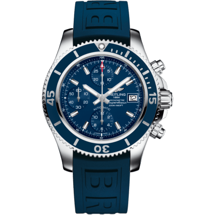Superocean Chronograph 42 Stainless Steel / Blue / Rubber / Pin