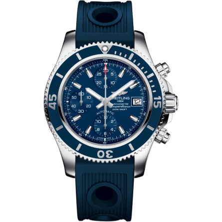 Superocean Chronograph 42 Stainless Steel / Blue / Rubber / Folding