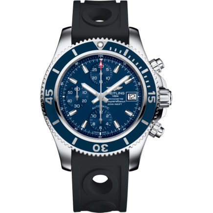 Superocean Chronograph 42 Stainless Steel / Blue / Rubber / Pin