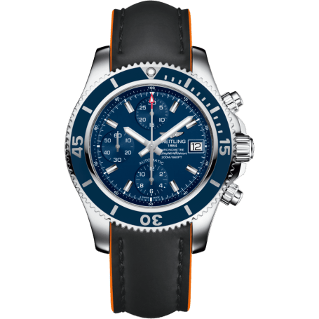 Superocean Chronograph 42 Stainless Steel / Blue / Rubber / Pin