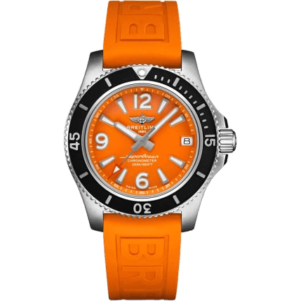 Superocean 36 Stainless Steel / Orange / Rubber