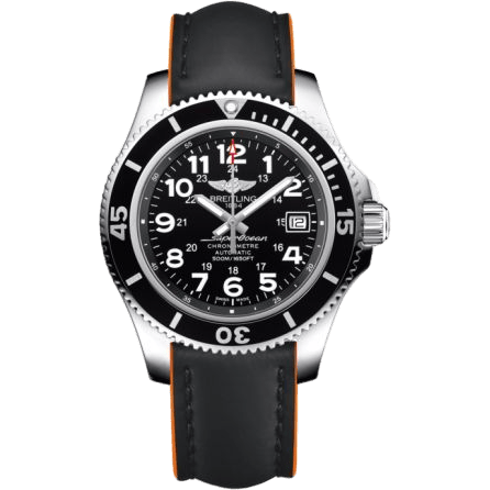Superocean II 42 Stainless Steel / Volcano Black / Rubber