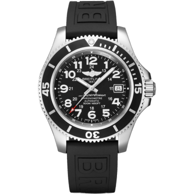 Superocean II 42 Stainless Steel / Volcano Black / Rubber / Pin