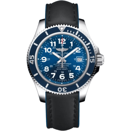 Superocean II 42 Stainless Steel / Blue / Mariner Blue / Rubber / Pin