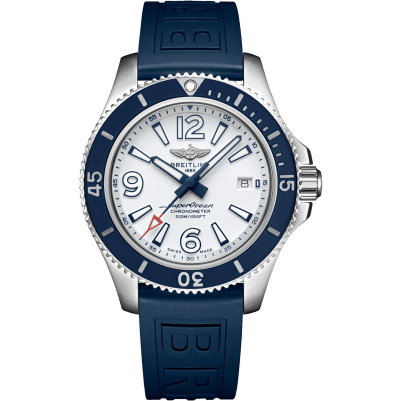 Superocean 42 Stainless Steel / White / Rubber / Pin
