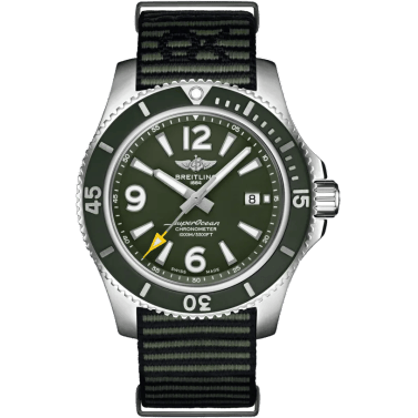 Superocean 44 Stainless Steel / Green / NATO / OuterKnown