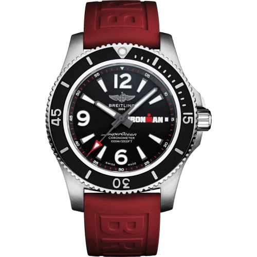 Superocean 44 Stainless Steel / Black / Rubber / Pin / IRONMAN