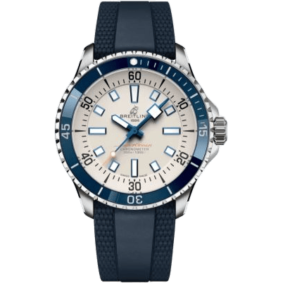 SuperOcean Automatic 42 Stainless Steel / White / Rubber