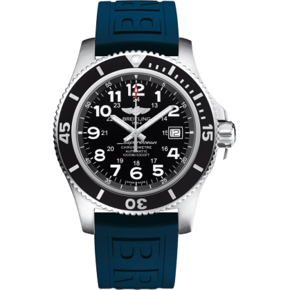 Superocean II 44 Stainless Steel / Black / Volcano Black / Rubber / Pin
