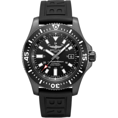 Superocean 44 Special Blacksteel / Black / Rubber / Folding