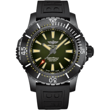 Superocean II 48 Titanium / Green / Rubber / Pin