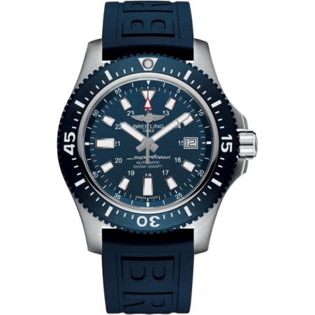Superocean 44 Special Stainless Steel / Marine Blue / Rubber