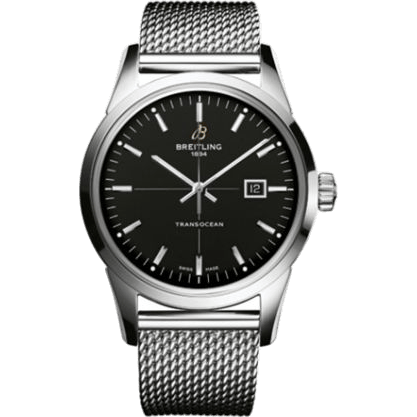 Transocean Date Stainless Steel / Black / Bracelet